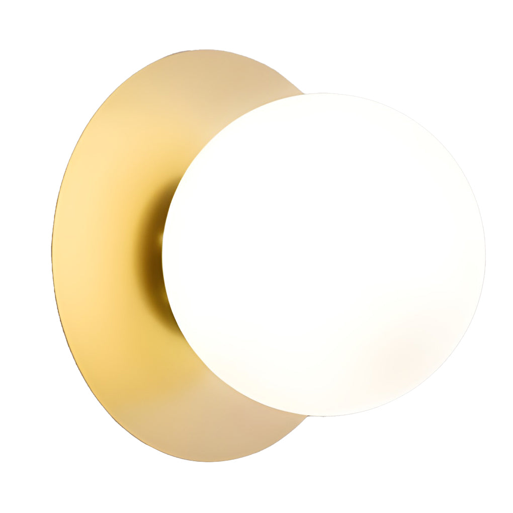 Modern Round Glass Ball Wall Sconce 12W LED Indoor Lighting for Bedroom Bedside and Living Room