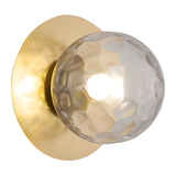 Modern Round Glass Ball Wall Sconce 12W LED Indoor Lighting for Bedroom Bedside and Living Room