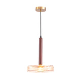 Modern Round Glass Pendant Light Amber Smoke Gray Nordic Chandelier for Kitchen Island