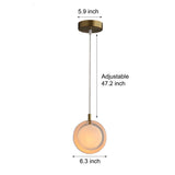 Modern Round Glass Sphere Pendant Light Nordic Hanging Ceiling Fixture for Home