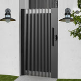 Modern Round Iron and Glass Outdoor Wall Lantern Waterproof Exterior Lighting Sconce in Black Finish