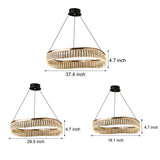 Modern Round K9 Crystal LED Chandelier Luxury 3 Step Dimming Pendant Lighting