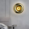Modern Round Lava Glass Wall Sconce Creative Art Indoor Lighting Fixture in Gold and Silver