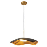 Modern Round LED Chandelier Resin Nordic Pendant Light for Bedroom Living Room Black and Gray