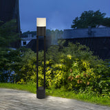 Modern Round LED Outdoor Post Light Minimalist Waterproof Garden Pathway Pole Lamp