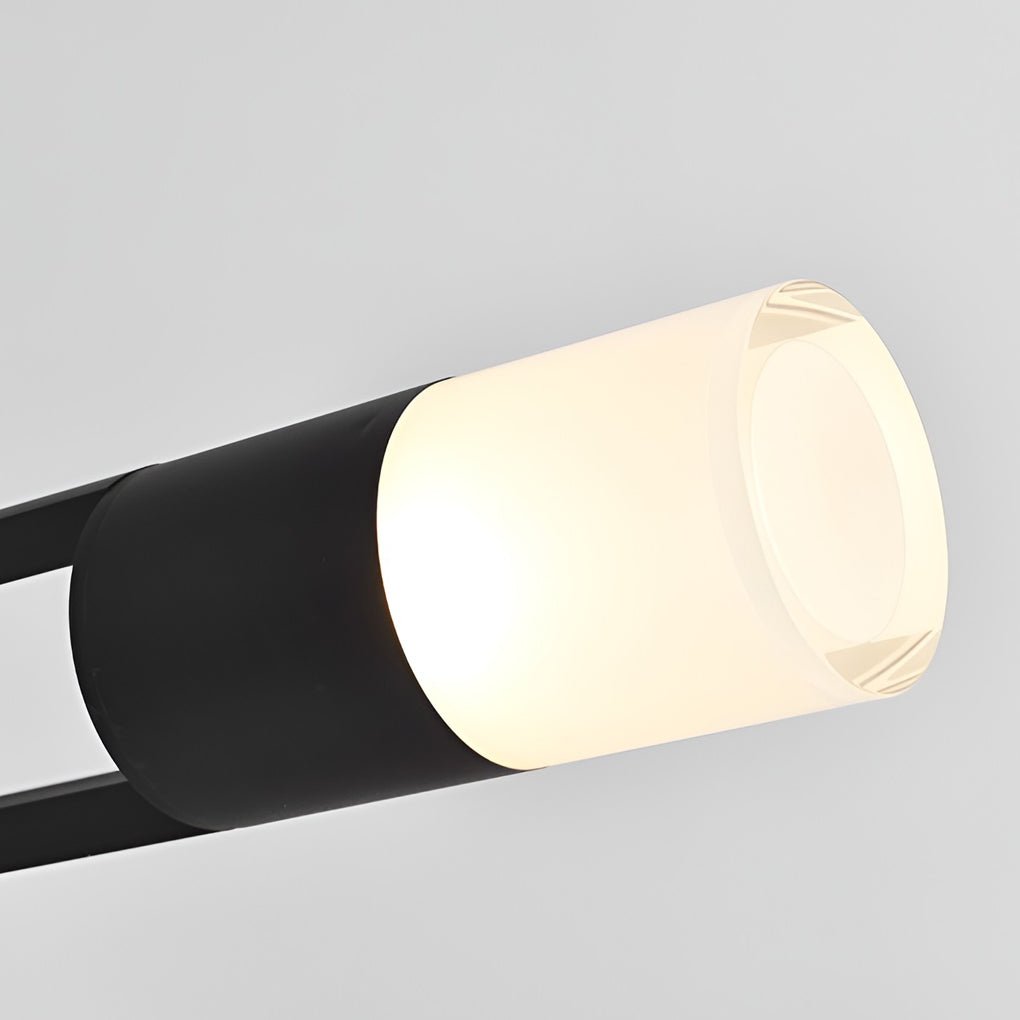 Modern Round LED Outdoor Post Light Minimalist Waterproof Garden Pathway Pole Lamp
