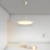 Modern Round LED Pendant Light for Dining Room and Bedroom Minimalist Nordic Chandelier