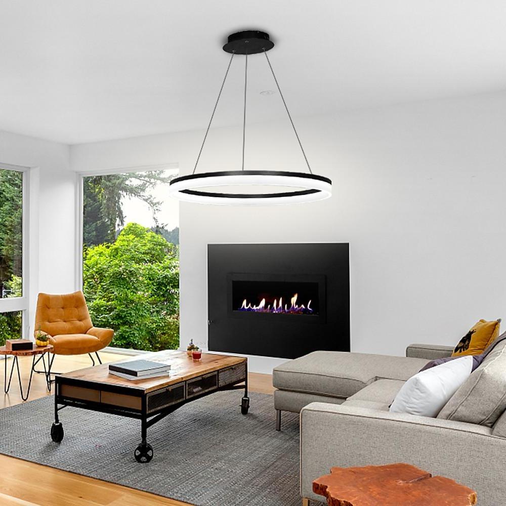 Modern Round LED Pendant Light for Kitchen Island and Contemporary Living Spaces