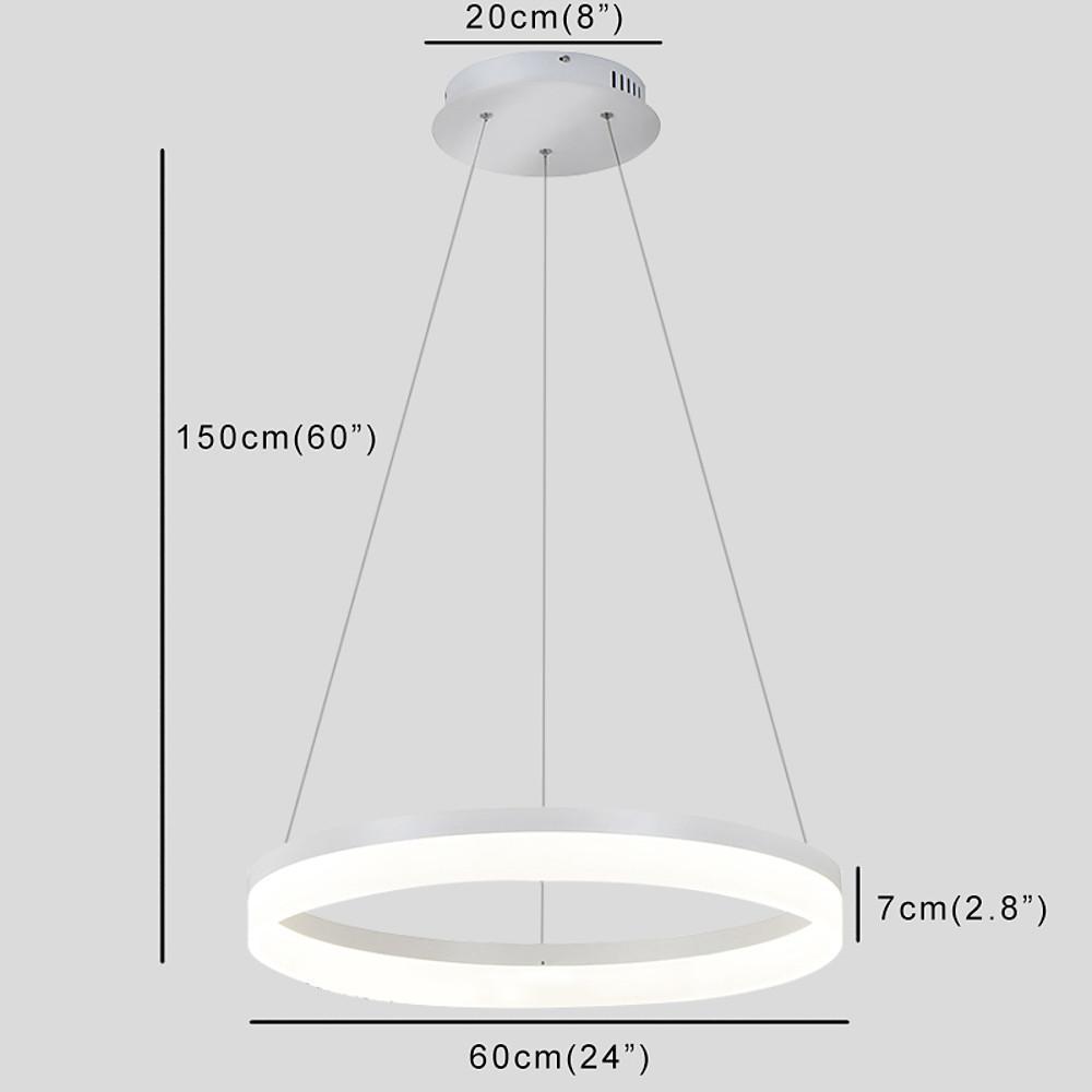 Modern Round LED Pendant Light for Kitchen Island and Contemporary Living Spaces