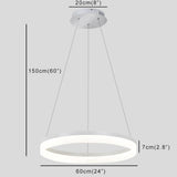 Modern Round LED Pendant Light for Kitchen Island and Contemporary Living Spaces