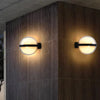 Modern Round LED Up and Down Outdoor Wall Sconce Waterproof Exterior Lighting for Porch Yard