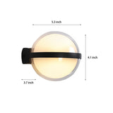 Modern Round LED Up and Down Outdoor Wall Sconce Waterproof Exterior Lighting for Porch Yard