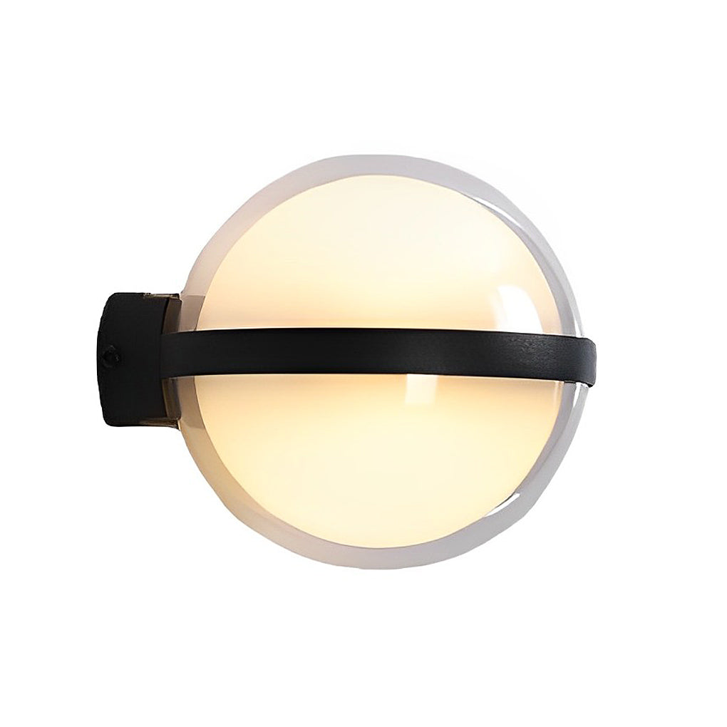Modern Round LED Up and Down Outdoor Wall Sconce Waterproof Exterior Lighting for Porch Yard
