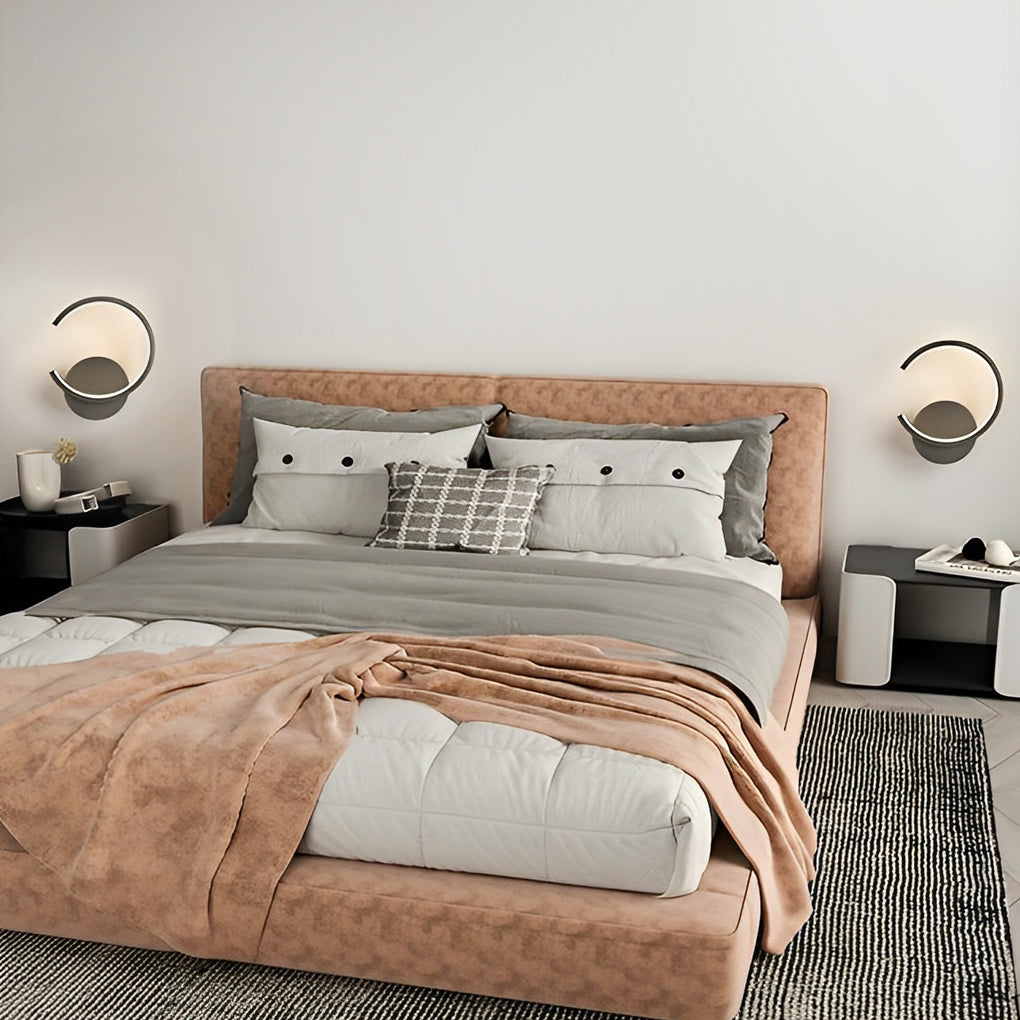 Modern Round LED Wall Sconce Dimmable Nordic Minimalist Bedside Light Fixture