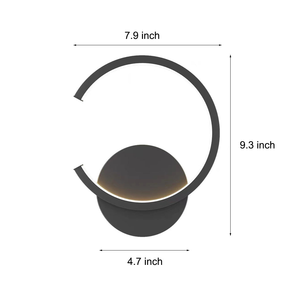 Modern Round LED Wall Sconce Dimmable Nordic Minimalist Bedside Light Fixture