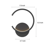 Modern Round LED Wall Sconce Dimmable Nordic Minimalist Bedside Light Fixture