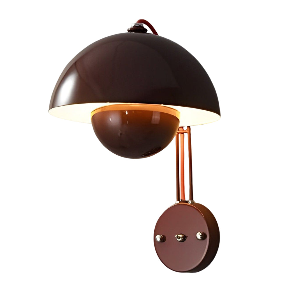 Modern Round Metal Wall Sconce with Three Step Dimming Nordic Circular Iron Wall Lamp