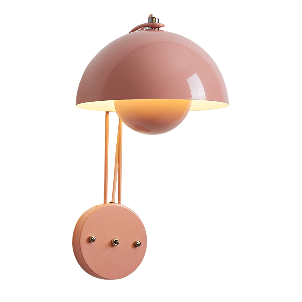 Modern Round Metal Wall Sconce with Three Step Dimming Nordic Circular Iron Wall Lamp