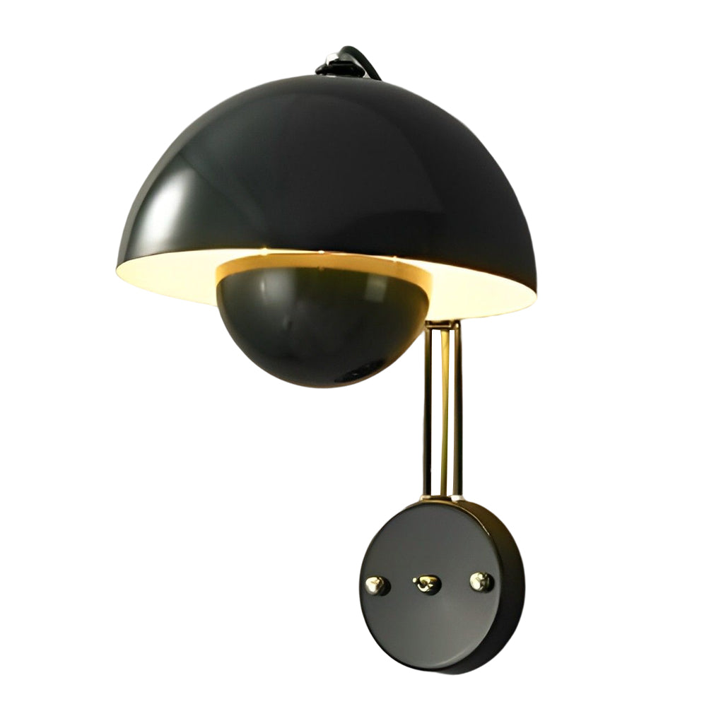 Modern Round Metal Wall Sconce with Three Step Dimming Nordic Circular Iron Wall Lamp