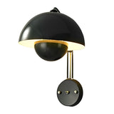 Modern Round Metal Wall Sconce with Three Step Dimming Nordic Circular Iron Wall Lamp