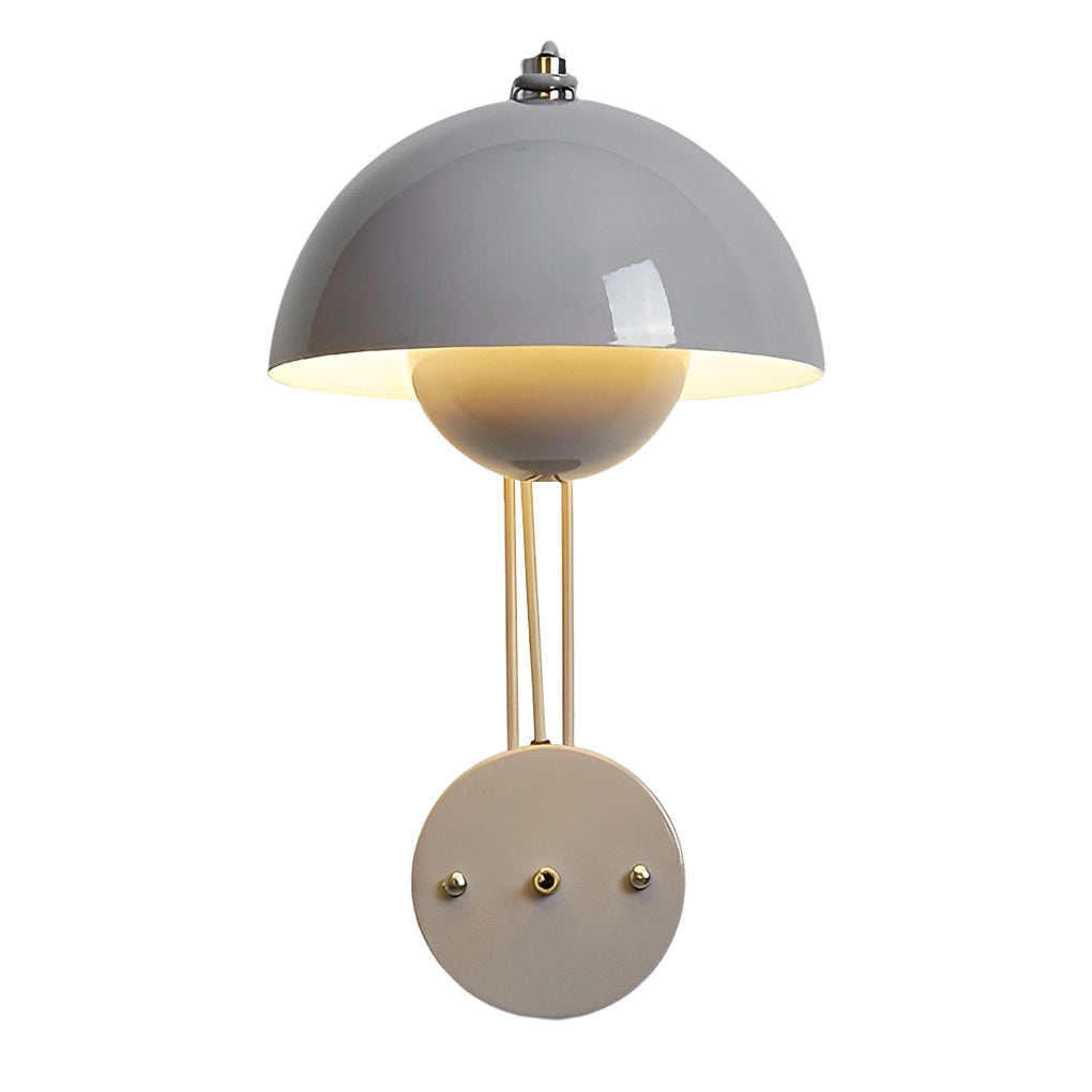 Modern Round Metal Wall Sconce with Three Step Dimming Nordic Circular Iron Wall Lamp