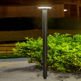 Modern Round Outdoor Solar Pathway Light Waterproof LED Lawn Lamp for Garden Decor