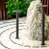 Modern Round Outdoor Solar Pathway Light Waterproof LED Lawn Lamp for Garden Decor