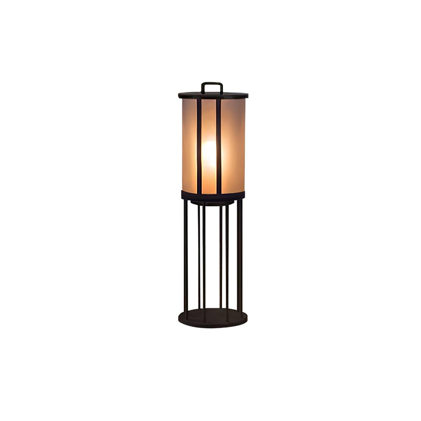 Modern Round Pillar Acrylic Lantern Outdoor Landscape Light for Garden and Pathway
