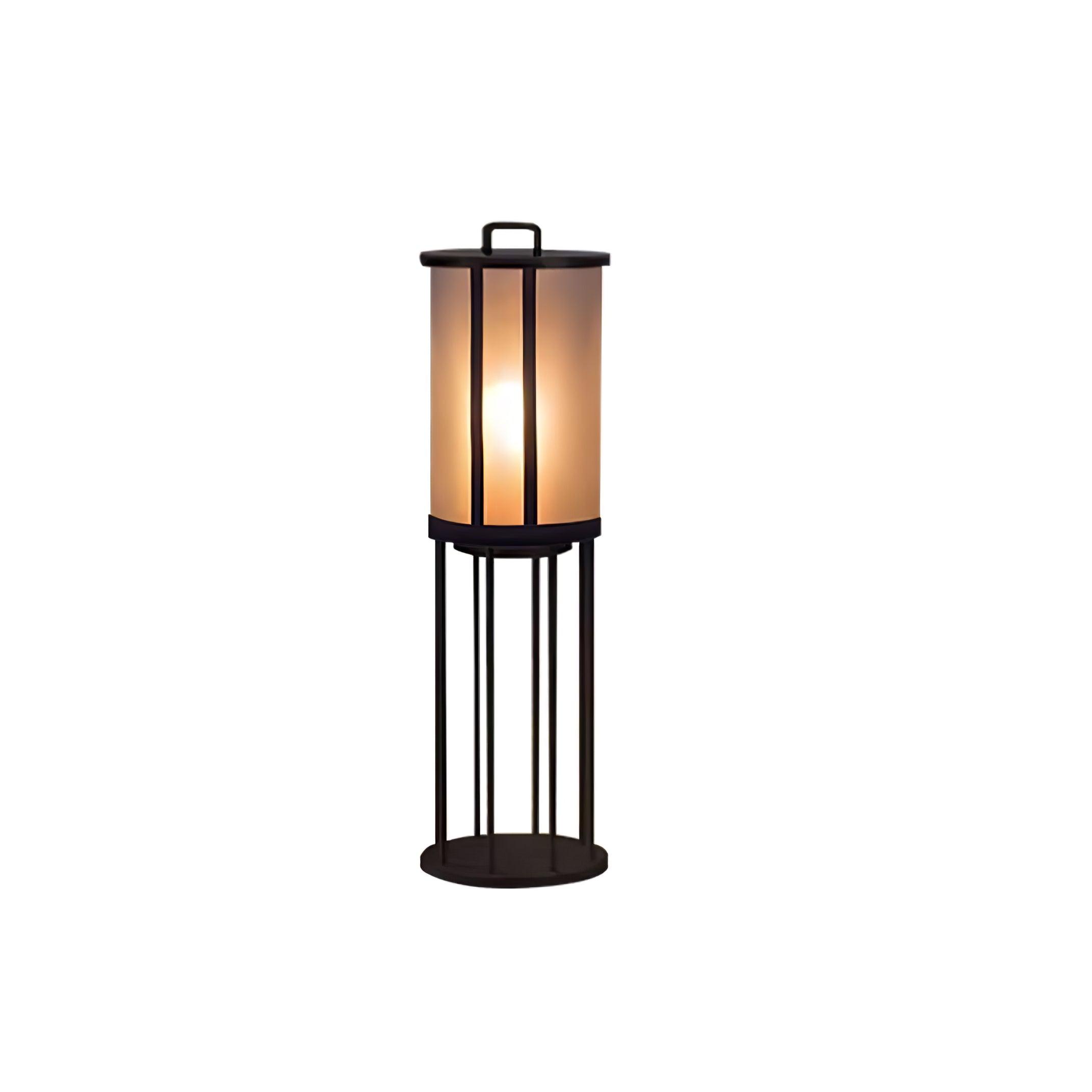 Modern Round Pillar Acrylic Lantern Outdoor Landscape Light for Garden and Pathway
