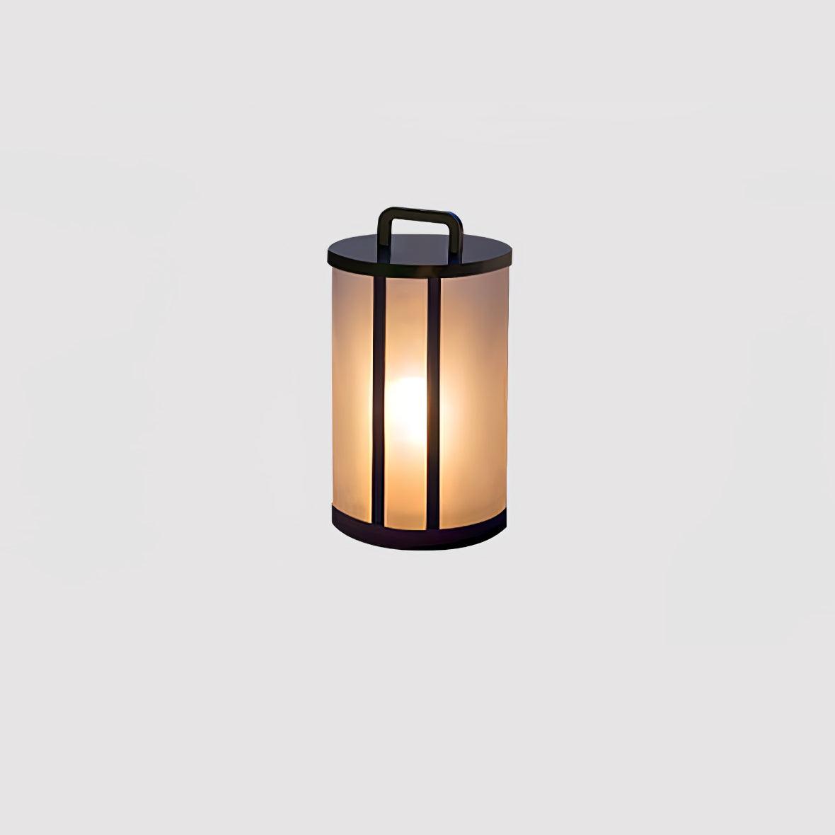 Modern Round Pillar Acrylic Lantern Outdoor Landscape Light for Garden and Pathway
