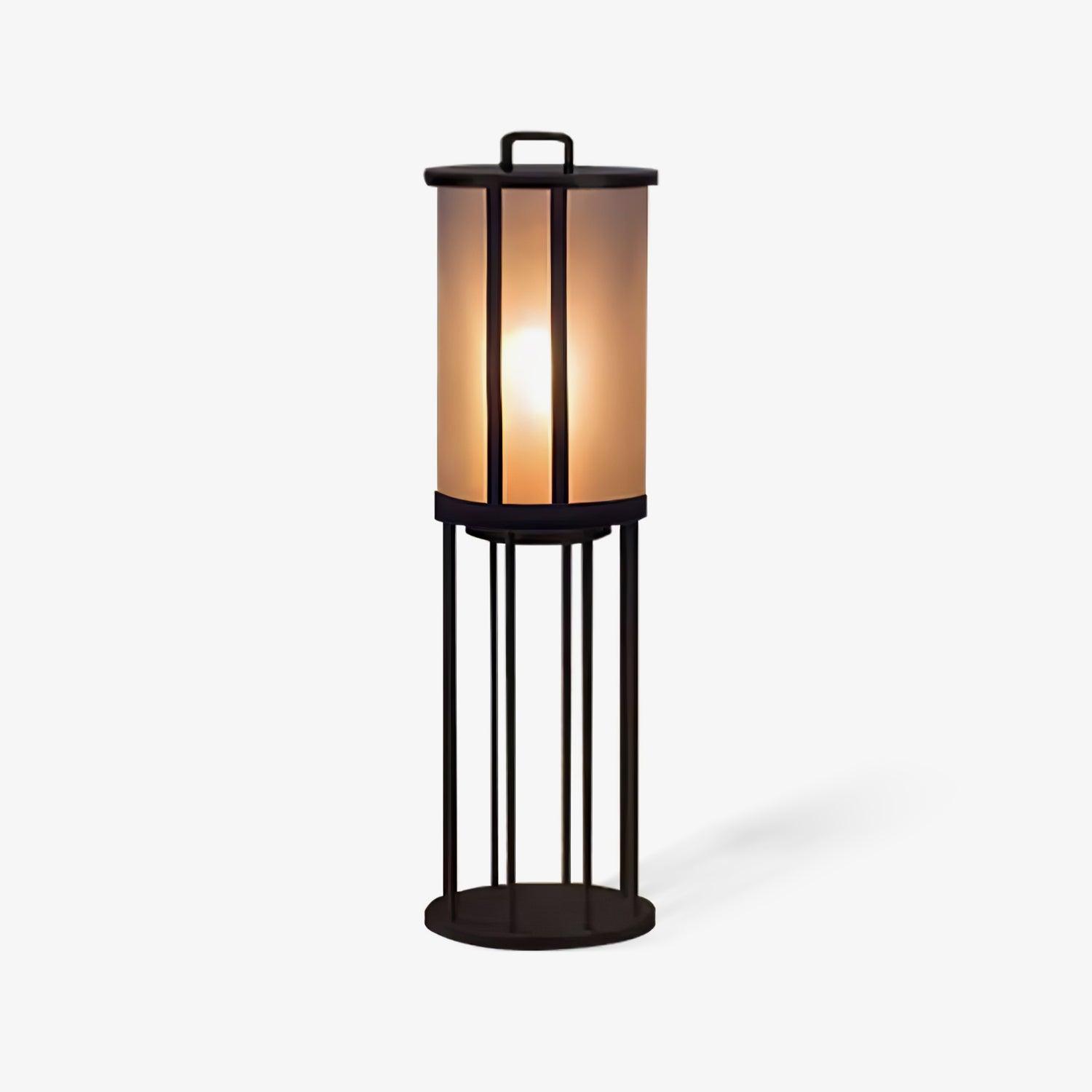 Modern Round Pillar Acrylic Lantern Outdoor Landscape Light for Garden and Pathway