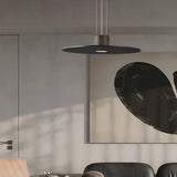 Modern Round Plate LED Pendant Light Minimalist Hanging Lamp for Kitchen Island