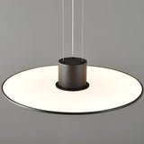 Modern Round Plate LED Pendant Light Minimalist Hanging Lamp for Kitchen Island