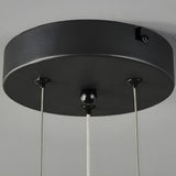 Modern Round Plate LED Pendant Light Minimalist Hanging Lamp for Kitchen Island