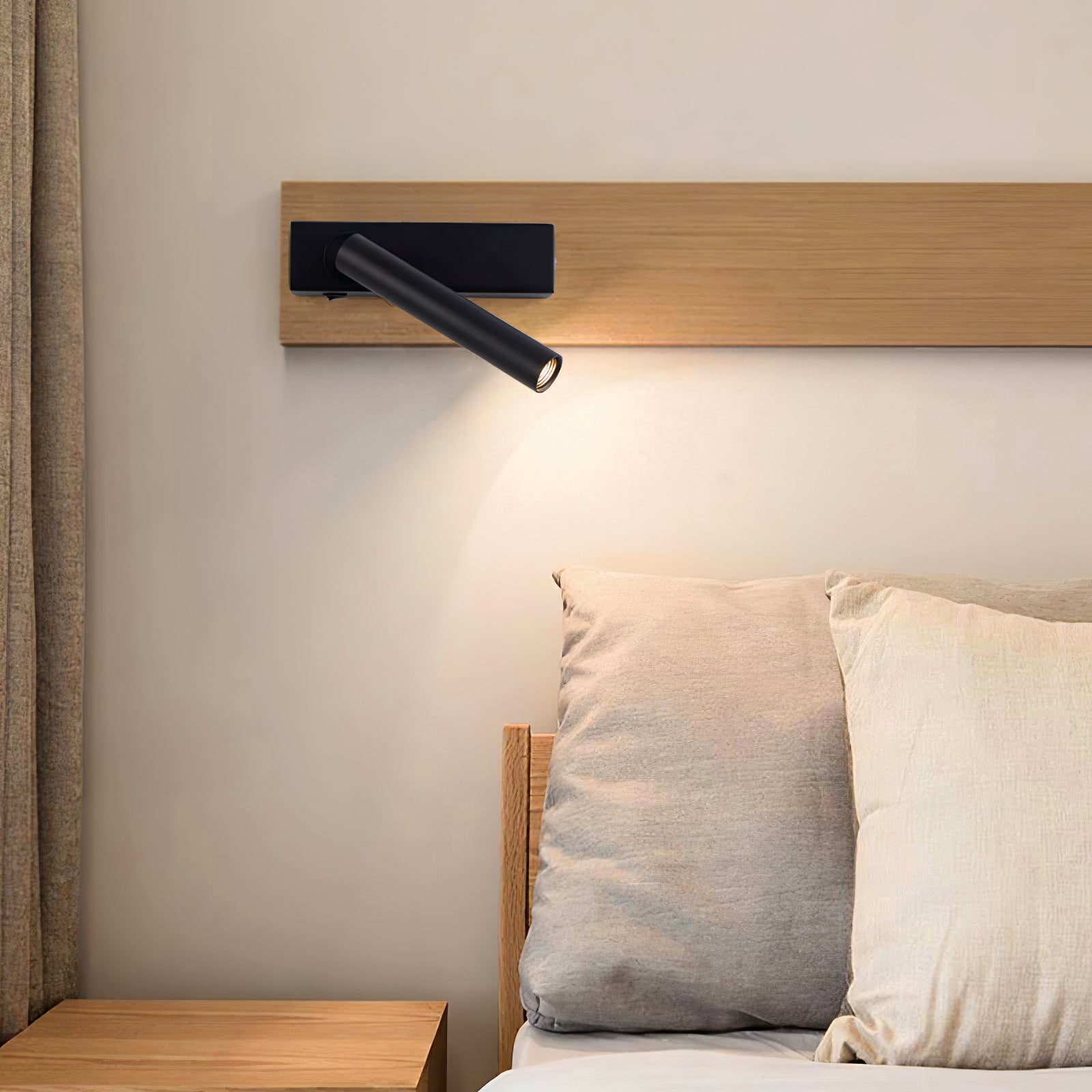 Modern Round Recessed LED Bedside Wall Lamp Metal Sconce for Minimalist Interior Lighting