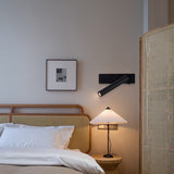 Modern Round Recessed LED Bedside Wall Lamp Metal Sconce for Minimalist Interior Lighting