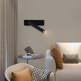 Modern Round Recessed LED Bedside Wall Lamp Metal Sconce for Minimalist Interior Lighting