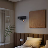 Modern Round Recessed LED Bedside Wall Lamp Metal Sconce for Minimalist Interior Lighting