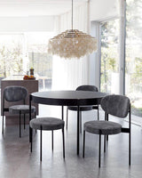 Modern Round Shell Pendant Light Coastal Chandelier for Living Room and Bedroom