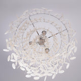 Modern Round Shell Pendant Light Coastal Chandelier for Living Room and Bedroom