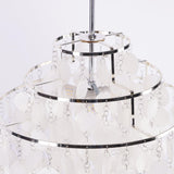 Modern Round Shell Pendant Light Coastal Chandelier for Living Room and Bedroom