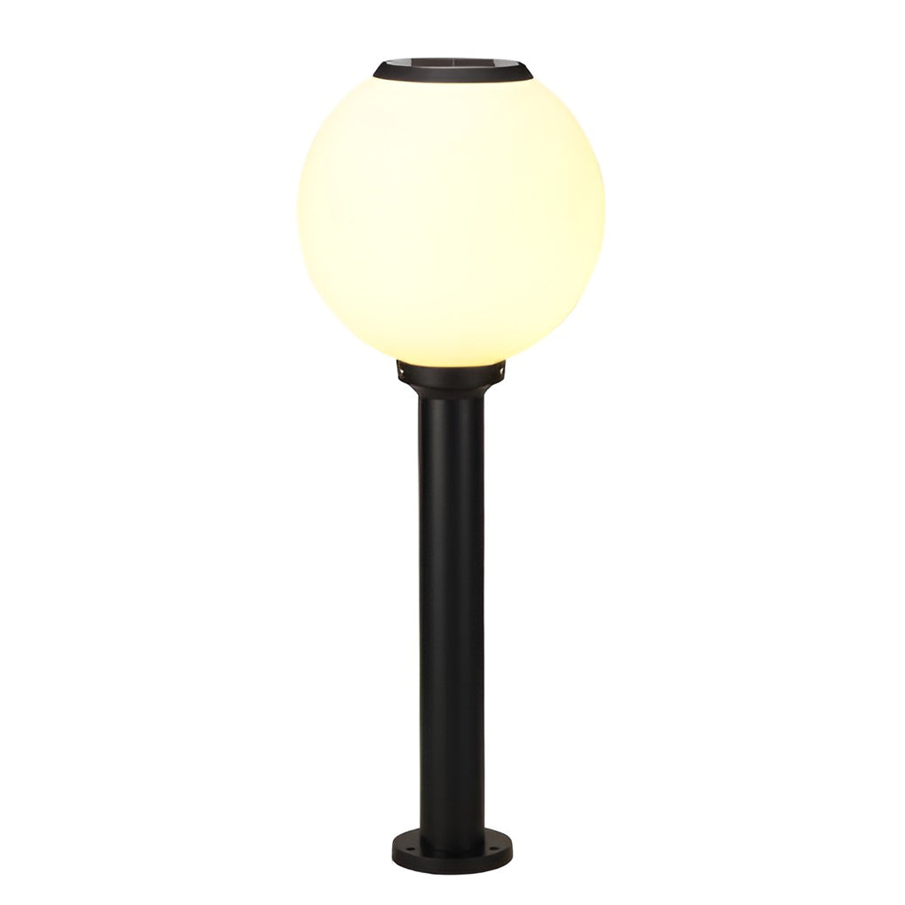 Modern Round Solar LED Pathway Lights Waterproof Outdoor Garden Stake Lighting with 3 Step Dimming