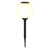 Modern Round Solar LED Pathway Lights Waterproof Outdoor Garden Stake Lighting with 3 Step Dimming