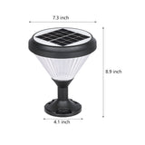 Modern Round Solar Post LED Pier Mount Light Waterproof Outdoor Lighting for Garden Fence and Gate