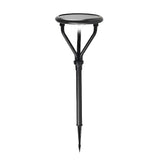 Modern Round Solar Powered Outdoor Pillar Light IP65 Waterproof LED Lamp Post for Garden Path