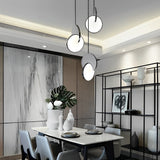 Modern Round Stainless Steel LED Pendant Light Acrylic Hanging Lamp for Dining Room and Bedroom