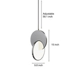 Modern Round Stainless Steel LED Pendant Light Acrylic Hanging Lamp for Dining Room and Bedroom