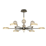 Modern Round Star Ball Glass Ceiling Light with 3 Step Dimming for Bedroom and Living Room