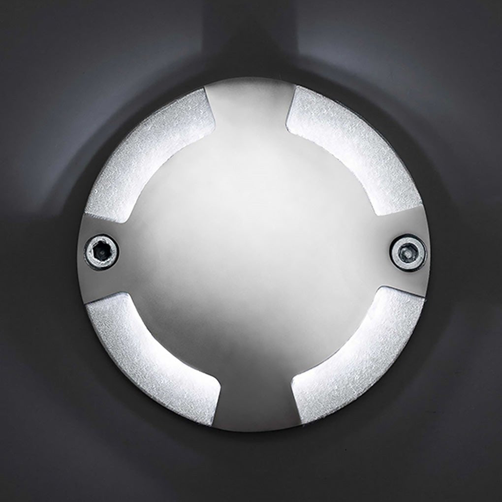 Modern Round Waterproof LED Recessed Step Lights for Outdoor Garden Deck and Pathway Lighting