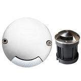 Modern Round Waterproof LED Recessed Step Lights for Outdoor Garden Deck and Pathway Lighting